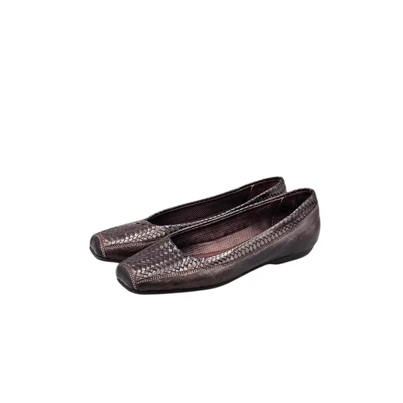 Sesto Meucci Women's Size 8 M EUC Oxblood Woven Leather Loafers Made in Italy